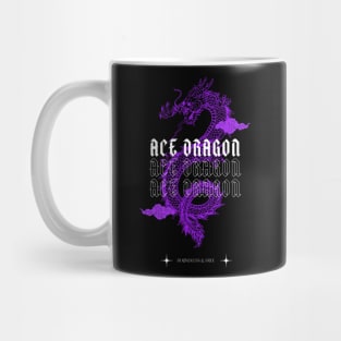 Japanese Aesthetic Ace Pride Purple Dragon Mug